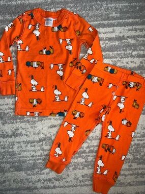 Hanna Andersson Peanuts Snoopy and Pumpkin 3T Pajama Set